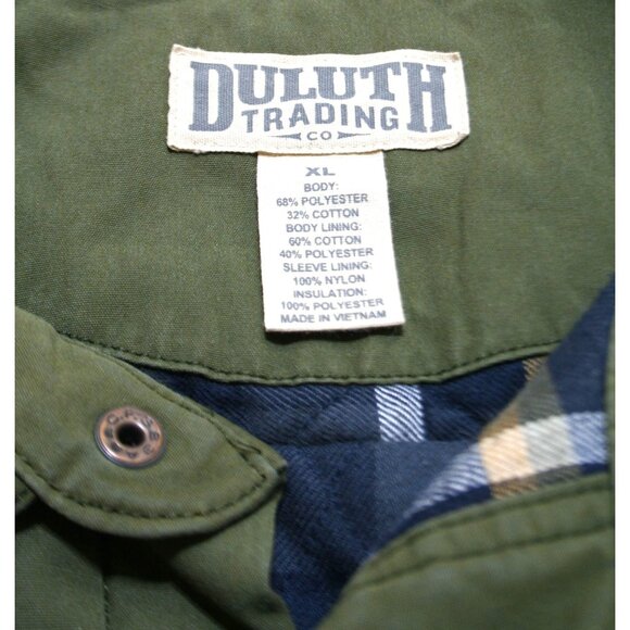 Duluth Trading Mens Warden Waxed Canvas Shirt Jac Green XL Chore Jacket Workwear - Picture 3 of 13